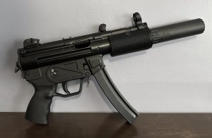 An AP5-P with the BL-SD-K adapter and a Broad River Tactical shroud